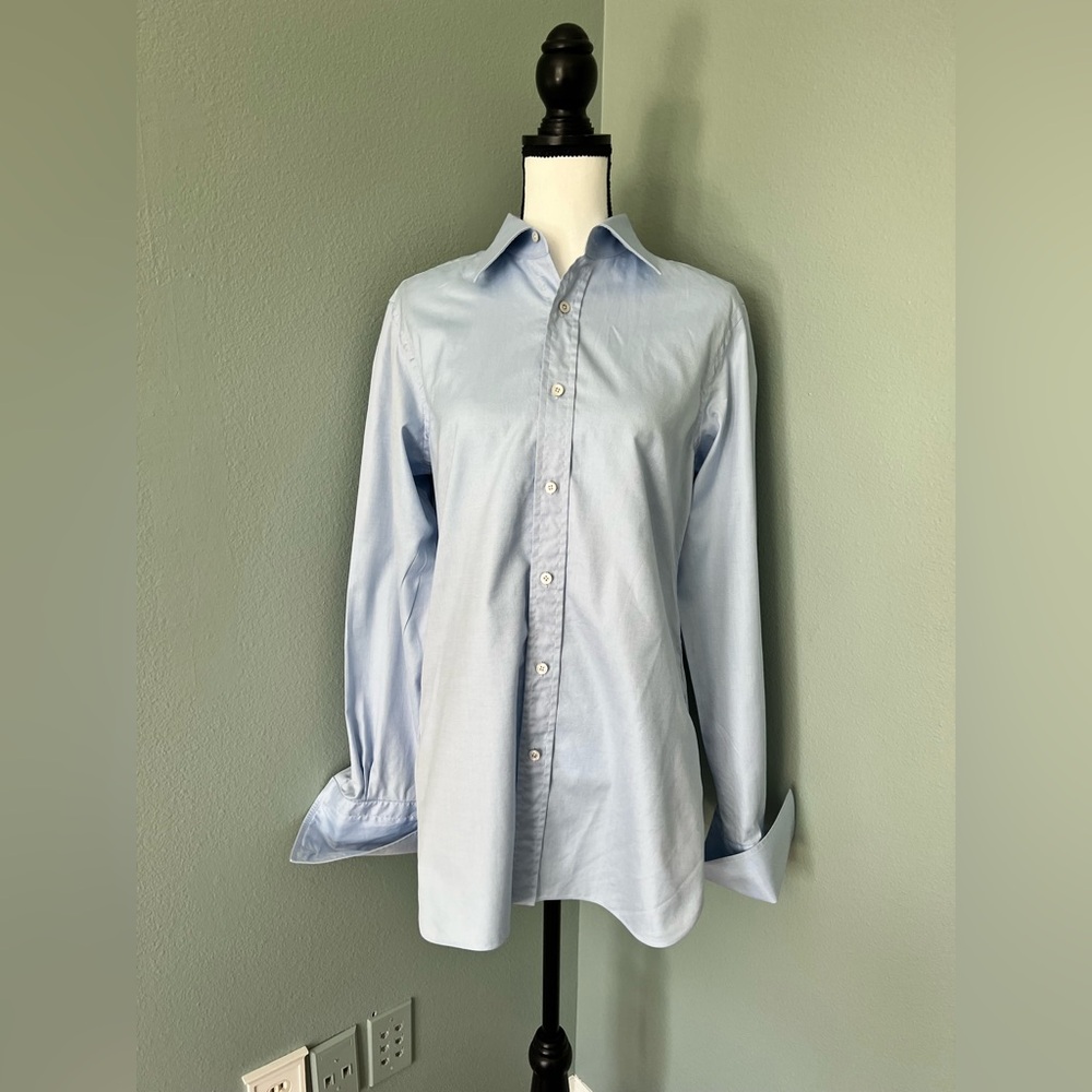 Tom Ford Men’s Light Blue Long Sleeve Button Up Dress Shirt Size 16